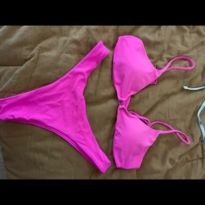 Shein hot pink bikini